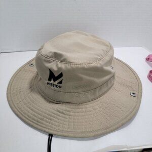 Mission Sun Hat Bucket Beige Khaki One Size Unisex Lightweight Packable Foldable